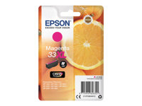 Epson 33XL - 8.9 ml - XL - magenta - original - blister med RF-larm/akustiskt larm - bläckpatron - för Expression Home XP-635, 830; Expression Premium XP-530, 540, 630, 635, 640, 645, 830, 900 C13T33634022