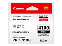 Canon PFI-4100 MBK - 80 ml - mattsvart - original - hängande låda - bläcktank - för imagePROGRAF PRO-1100 6776C001