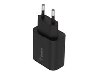 Belkin BoostCharge strömadapter - PPS-teknik - 24 pin USB-C - 25 Watt WCA004vfBK