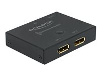 Delock DisplayPort 2 - 1 Switch bidirectional 8K 30 Hz - video-/ljudomkopplare - 2 portar 11478