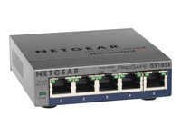 NETGEAR Plus GS105Ev2 - switch - 5 portar - Administrerad GS105E-200PES