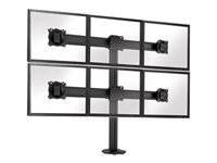 Chief Kontour Grommet Mounted Display Stand - For 4 or 6 Displays - Black monteringssats - för 6 LCD-bildskärmar - svart K3G320B