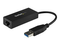StarTech.com USB 3.0 to Gigabit Ethernet Adapter - 10/100/1000 NIC Network Adapter - USB 3.0 Laptop to RJ45 LAN (USB31000S) - nätverksadapter - USB 3.0 - Gigabit Ethernet USB31000S