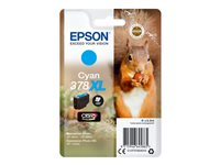 Epson 378XL - 9.3 ml - XL - cyan - original - blister med RF-larm/akustiskt larm - bläckpatron - för Expression Home XP-8605, 8606; Expression Home HD XP-15000; Expression Photo XP-8500, 8700 C13T37924020