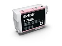 Epson T7606 - 25.9 ml - intensiv ljus magenta - original - blister - bläckpatron - för SureColor SC-P600 C13T76064N10