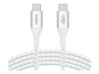 Belkin BOOST CHARGE - USB typ C-kabel - 24 pin USB-C till 24 pin USB-C - 1 m CAB015BT1MWH