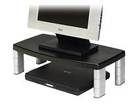 3M Adjustable Monitor Stand Extra Wide MS90B ställ - för skärm/bärbar dator/skrivare - svart, silver 70005249423