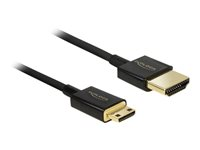 Delock Slim High Quality - HDMI-kabel med Ethernet - 25 cm 85118