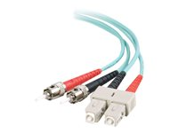 C2G SC-ST 10Gb 50/125 OM3 Duplex Multimode PVC Fiber Optic Cable (LSZH) - nätverkskabel - 1 m - havsblå 85522