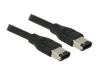 Delock - IEEE 1394-kabel - 6 pin FireWire till 6 pin FireWire - 50 cm 83273