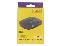 DeLock USB 3.0 Sharing Switch 2 - 1 - USB-växel - 2 portar 87723