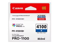 Canon PFI-4100 B - 80 ml - blå - original - hängande låda - bläcktank - för imagePROGRAF PRO-1100 6786C001