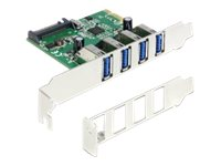 Delock PCI Express Card > 4 x USB 3.0 - USB-adapter - PCIe 2.0 - USB 3.0 x 4 89360