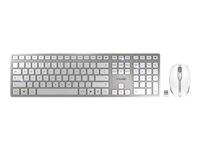 CHERRY DW 9100 SLIM - sats med tangentbord och mus - USA med eurosymbol - vit, silver Inmatningsenhet JD-9100EU-1