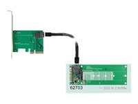 DeLOCK Converter SATA 22 pin / SFF-8643 NVMe > 1 x M.2 NGFF Key M - gränssnittsadapter - M.2 Card - SAS 6Gb/s, SATA 6Gb/s 62703