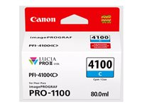 Canon PFI-4100 C - 80 ml - cyan - original - hängande låda - bläcktank - för imagePROGRAF PRO-1100 6778C001