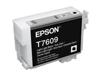 Epson T7609 - 26 ml - light light black - original - blister - bläckpatron - för SureColor P600, SC-P600 C13T76094010