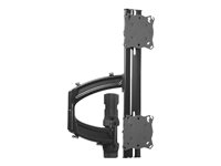 Chief Kontour 1x2 Vertical Depth-Adjustable Dual Monitor Wall Mount - For Displays up to 24" - Black monteringssats - för 2 LCD-bildskärmar - svart K4W120B