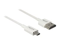Delock Slim High Quality - HDMI-kabel med Ethernet - 25 cm 85147