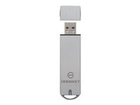 IronKey Basic S1000 - USB flash-enhet - 16 GB - TAA-kompatibel IKS1000B/16GB