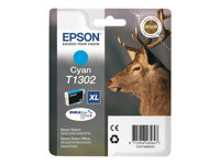 Epson T1302 - 10.1 ml - cyan - original - hängande förpackning - bläckpatron (alternativ för: Epson T1302) - för Stylus Office BX630, BX635, BX935; WorkForce WF-3010, 3520, 3530, 3540, 7015, 7515, 7525 C13T13024012