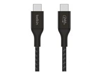 Belkin BOOST CHARGE - USB typ C-kabel - 24 pin USB-C till 24 pin USB-C - 1 m CAB015BT1MBK
