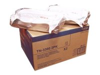 Brother TN3380 2PK - 2-pack - svart - original - tonerkassett - för Brother DCP-8110, 8150, 8155, 8250, HL-5440, 5450, 5470, 6180, MFC-8510, 8520, 8710, 8950 TN3380TWIN