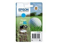 Epson 34XL - 10.8 ml - XL - cyan - original - blister med RF-larm/akustiskt larm - bläckpatron - för WorkForce Pro WF-3720DWF, WF-3725DWF C13T34724020