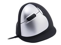 R-Go HE Mouse Ergonomic Mouse Large Left - mus - USB - svart RGOHELELA