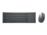 Dell Multi-Device KM7120W - sats med tangentbord och mus - QWERTY - spansk - Titan gray Inmatningsenhet 580-AIWP