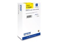 Epson T7554 - 39 ml - XL-storlek - gul - original - bläckpatron - för WorkForce Pro WF-8090, WF-8090 D3TWC, WF-8090DW, WF-8590, WF-8590DWF C13T75544N